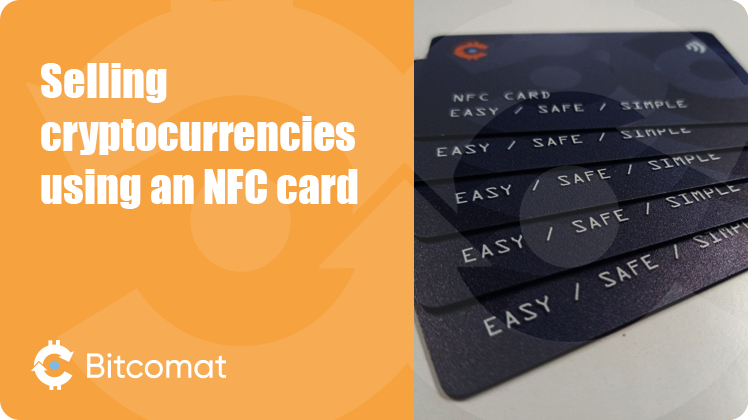 Selling cryptocurrencies using an NFC card